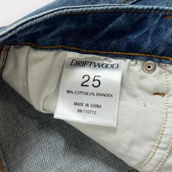 Driftwood Joyce Distressed High Rise Skinny Jeans Size 25 - Picture 4 of 9